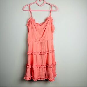 Trixxi NWT Coral Ruffle Mini Dress Size Large
